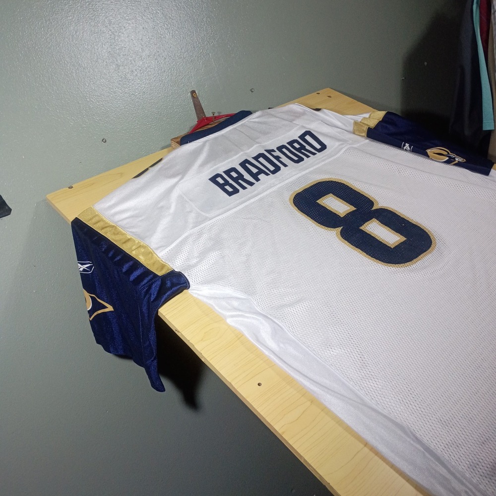 Reebok NFL Jersey Men 2XL White St. Louis Rams Sam Bradford 8 Mesh - Picture 3 of 9